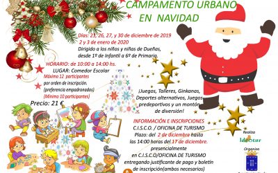 2 de diciembre: Se abre el plazo de inscripción para el Campamento Urbano de Navidad