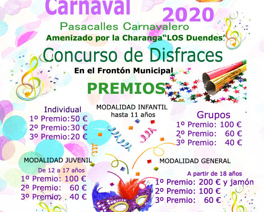 22 de febrero: Fiesta de Carnaval – Concurso de disfraces