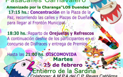 22 y 25 de febrero: Programa de Carnaval.