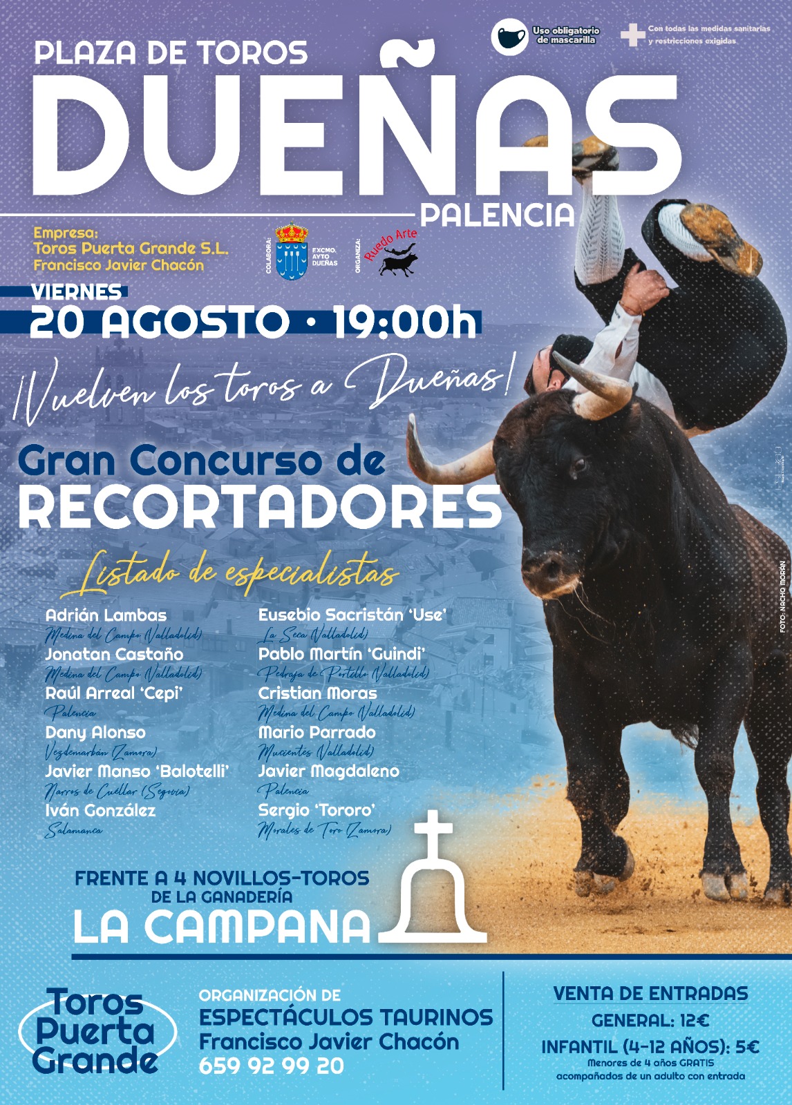 20 de agosto de 2021: Gran Concurso de Cortes. 19:00 hs. Plaza de Toros.