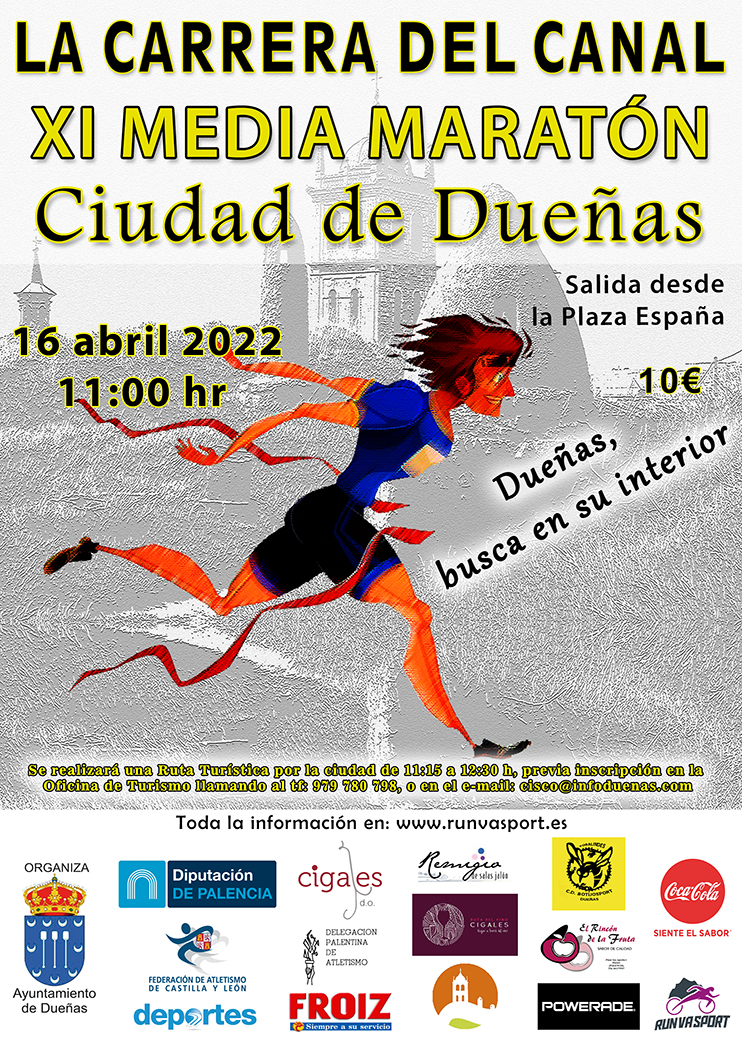 16 de abril de 2022: «La Carrera del Canal» Media Maratón Ciudad de Dueñas