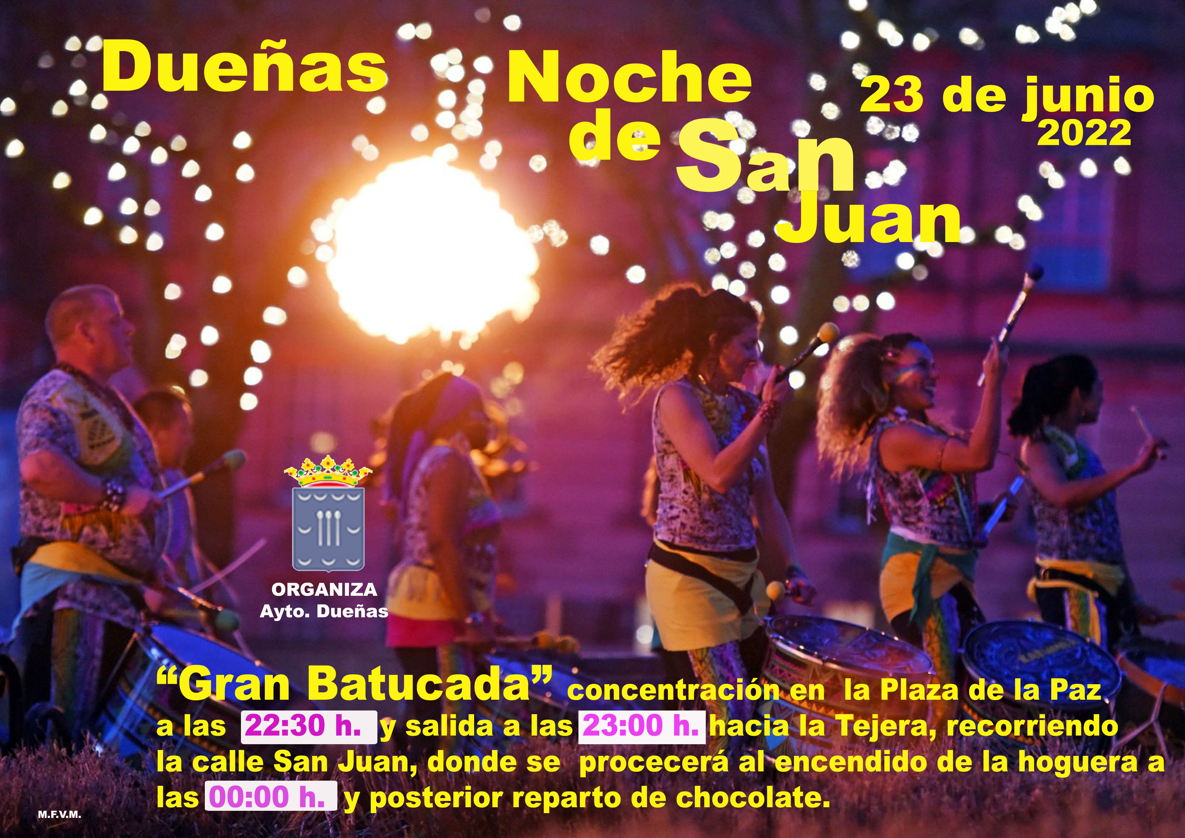 23 de junio de 2022: Noche de San Juan, desde la Plaza de La Paz hasta la Tejera.