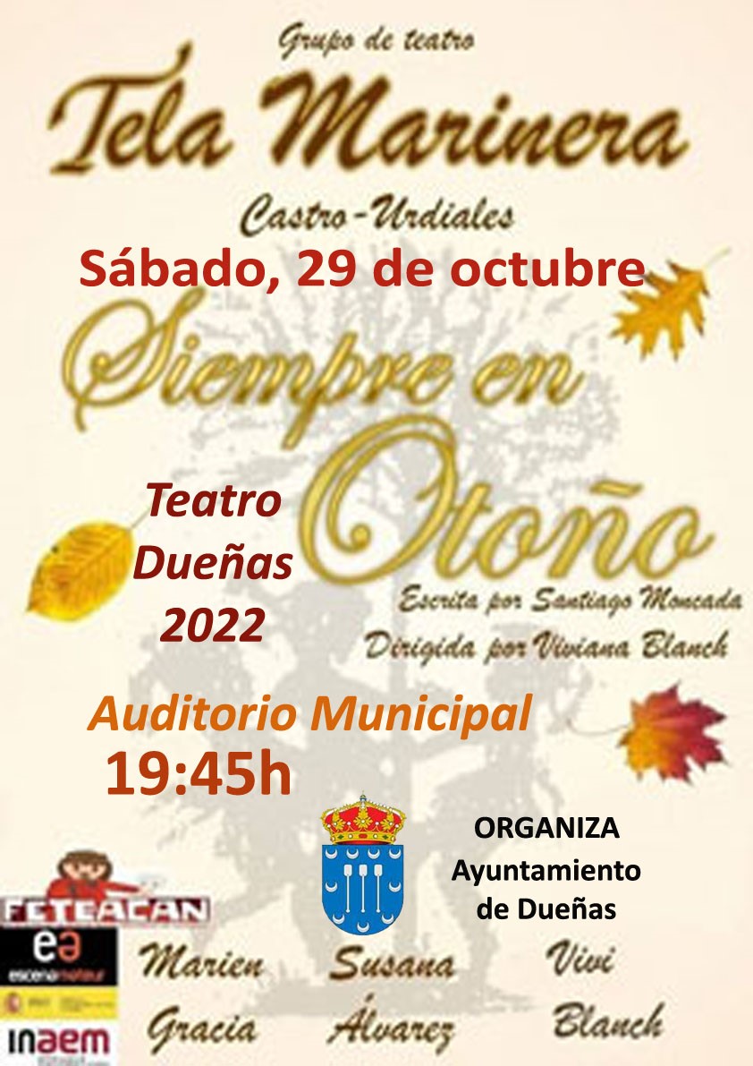 29 de octubre de 2022: Teatro en el Auditorio Municipal